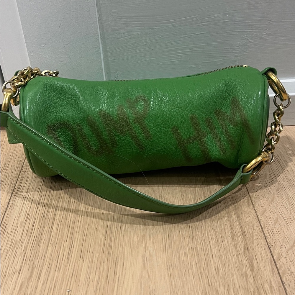 ICONIC RARE juicy couture green dump him barrel bag!